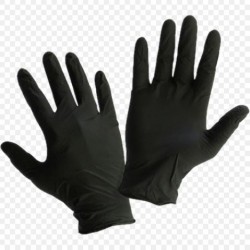 Black Nitrile Powder Free Gloves Large