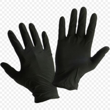 nitrile black gloves large