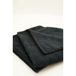 Short Pile 380GSM Microfiber Towel, Black 16 x 16