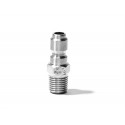 MTM HYDRO 1/4 MALE PLUG - STAINLESS STEEL