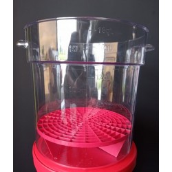 RCC Transparent Bucket with Gritguard Red