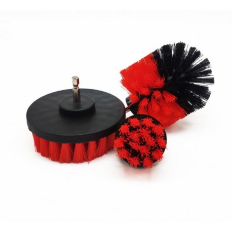 RCC Drill Brush Attachment Set (Red)