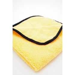 Dual Pile 400GSM Microfiber Towel - Gold, 16" x 16"