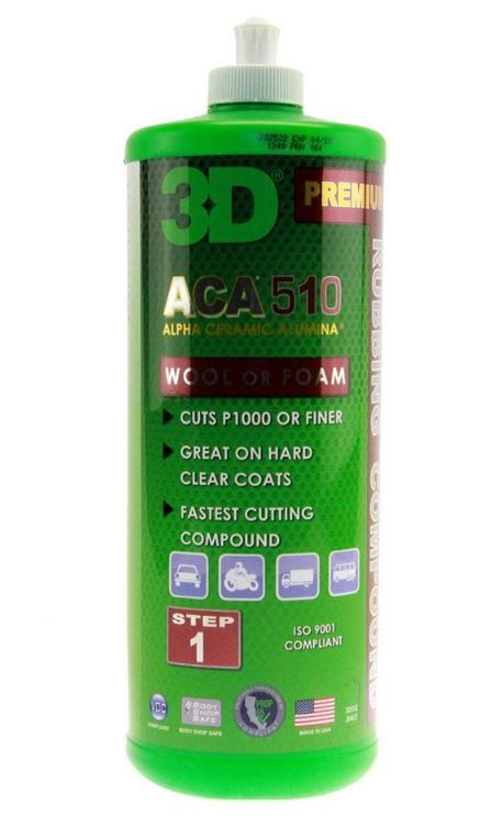 3D ACA 510 Premium Rubbing Compound - 32oz - Step 1 Fastest Cutting Bo –  MAJESTIC, LLC - CARBRITE ABQ
