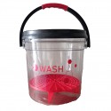 RCC TRASPARENT BUCKET W/ LID W/ GRIT GUARD