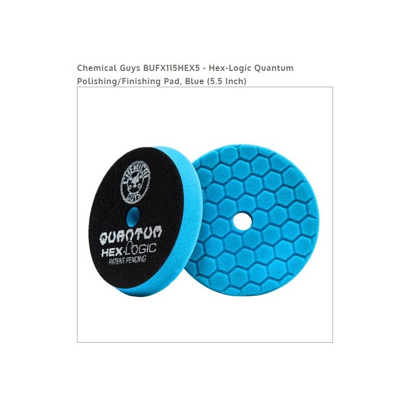 Chemical Guys BUFX114HEX5 Chemical Guys Hex-Logic Quantum Buffing Pads |  Summit Racing