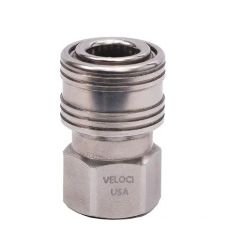 PRIMA 1/4" STAINLESS STEEL FEMALE NPT QUICK COUPLER