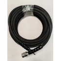 RCC PREMIUM BLACK STEEL BRAIDED HOSE WITH STAINLESS FITTINGS - 10M
