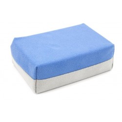 Autofiber [Saver Applicator Smooth] Microfiber Suede Applicator Sponge with Plastic Barrier - Blue & Gray
