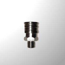 MTM PRIMA 1/4" MALE NPT STAINLESS COUPLER